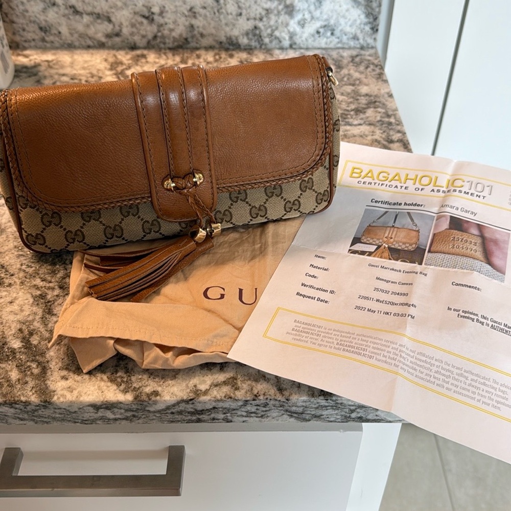 Gucci Marrakech Shoulder Bag w/Tassels (missing shoulder strap)